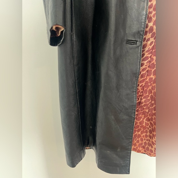 100% leather trench coat in size S - Picture 5 of 7